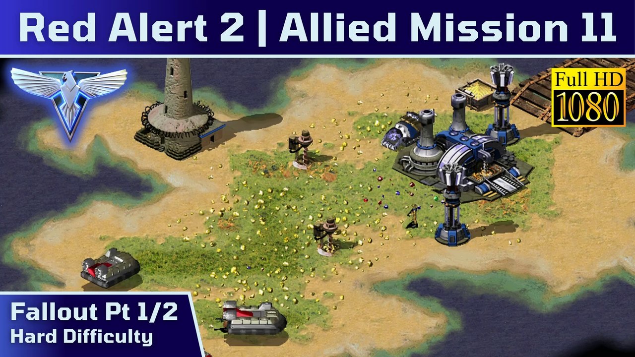 How to Beat Red Alert 2 Allied Mission 11: Fallout Pt 1/2 - Hard - 1080p HD