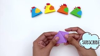 Paper Hen Finger Puppet Toy / How to Make  toy With Paper At Home / Paper Craft / Moving Paper Toy