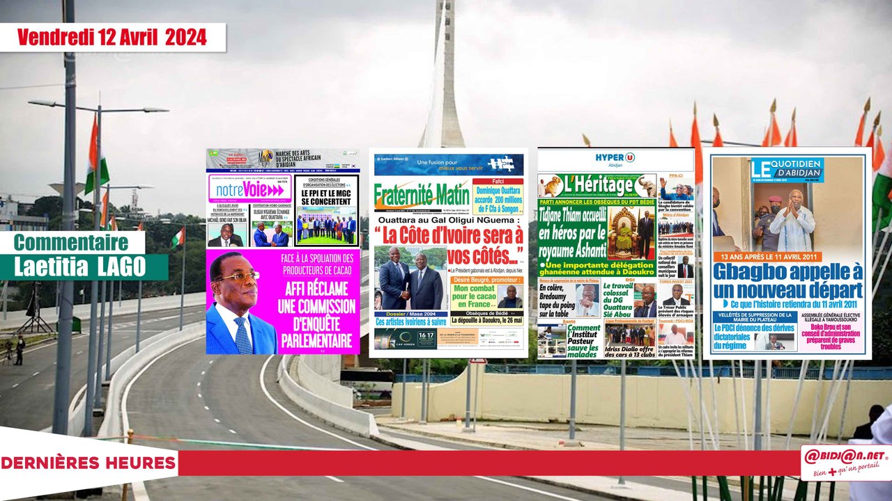 Titrologue 12-04-2024/ Ouattara au Général Oligui N'guema:'' La Côte d'Ivoire sera à vos côtés ''