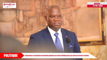 Coopération - le président de transition gabonais est arrivé à Abidjan pour une visite de travail et d’amitié