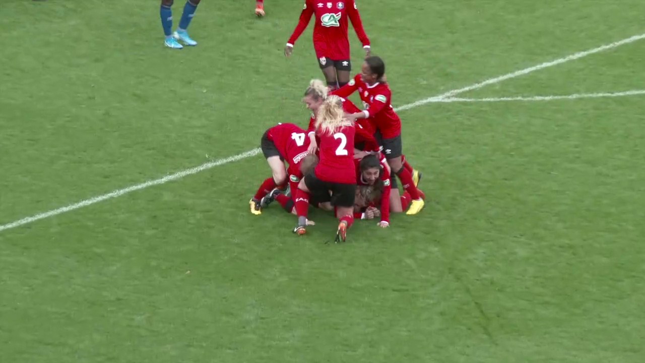 EAG-REIMS 2-1  - 1/4 FINALE CDF -  Le coup-franc victorieux de Faustine Robert à la 90'