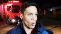Tenente Tiago, do Corpo de Bombeiros, fala sobre o princípio de incêndio no Jardim Paraíso
