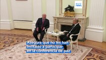 Putin dice que Rusia no participará en la conferencia de paz en Suiza porque no han sido invitados