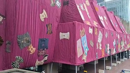 London Barbican wrapped in Fabric