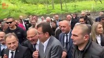 İmamoğlu bayramda doğduğu köye gitti, horon tepti