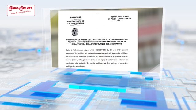 Suspension des activités des partis politiques au Mali; la presse réduite au silence