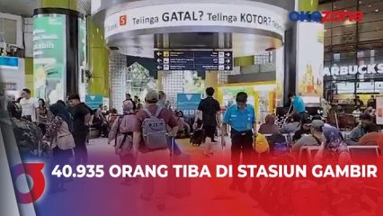 Arus Balik, 40.935 Orang Tiba di Stasiun Gambir Hari ini