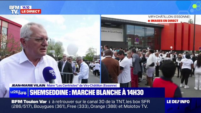 C'est un hommage à Shemseddine, c'est un soutien aussi à la famille qui en a besoin : le maire de Viry-Châtillon s'exprime avant le départ de la marche blanche