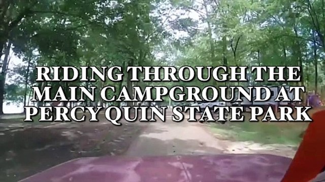 Riding Through the Main Campground at Percy Quin State Park