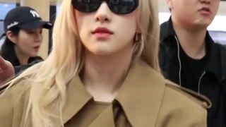 ROSÉ was spotted arriving at Gimpo Airport.