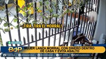 ¡Se salvó por poco!: Mujer lanza su morral a una vivienda para no ser asaltada por delincuente armado