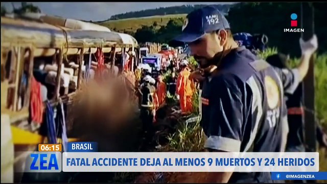 Autobús de turistas vuelca en Brasil; al menos 9 personas murieron