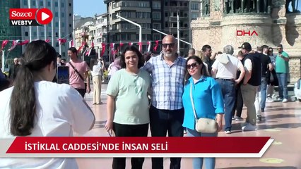 Download Video: Ramazan Bayramı'nın son gününde İstiklal Caddesi'nde insan seli