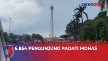 Ribuan Pengunjung Padati Monas pada Libur Panjang Lebaran