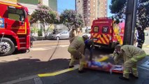 Ambulância do Siate e ABTR são mobilizados para atendimento à vítima de queda no Centro