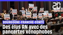 « Violeurs étrangers dehors » : des élus RN brandissent des pancartes xénophobes en conseil régional