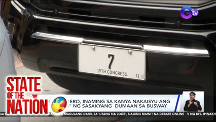 Sen. Escudero, inaming sa kanya naka-isyu ang plakang '7' ng sasakyang dumaan sa EDSA busway | SONA