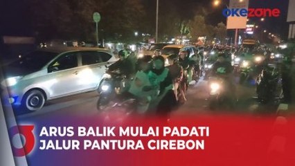 Pemudik Motor Mulai Padati Jalur Pantura Cirebon untuk Kembali ke Jakarta