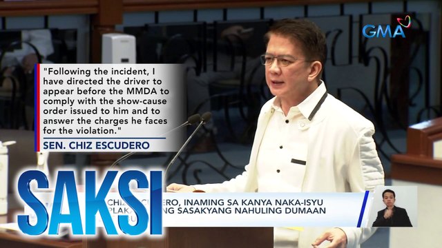 Sen. Chiz Escudero, inaming sa kanya naka-isyu ang plakang 7 ng sasakyang nahuling dumaan sa EDSA Busway | Saksi