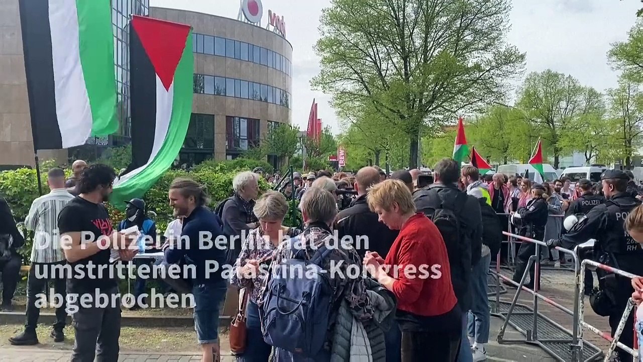 Polizei bricht umstrittenen 'Palästina-Kongress' in Berlin ab