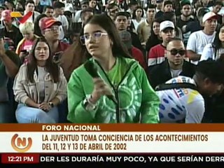 Juventud venezolana toma conciencia en Foro Nacional sobre el 11,12 y 13 de abril de 2002