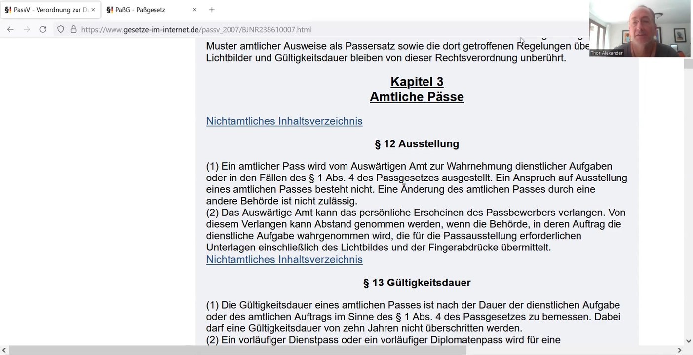 (136) FALLE FÜR AUSWANDERER? REISEPASS kann verweigert und Vorstelligwerden kann verlangt werden?