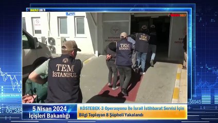 KÖSTEBEK-3 Operasyonu İle İsrail İstihbarat Servisi İçin Bilgi Toplayan 8 Şüpheli Yakalandı