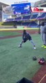 MLB: ¡Orlando Arcia tomando práctica antes de enfrentarse a los Marlins!