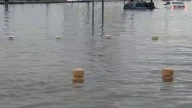 Submerged cars in Al quoz