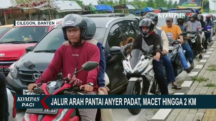 Jalur Arah Pantai Anyer Padat Merayap, Macet hingga 2 Km