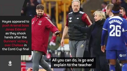 Bizarre moment Hayes responds to Eidevall bust-up with poetry