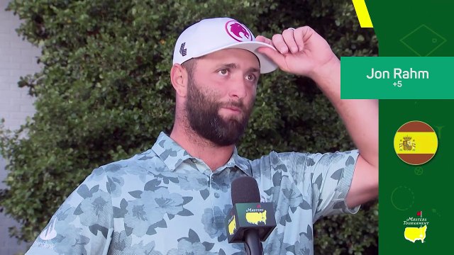 Rahm describes conditions as 'borderline' at Masters after just making cut