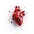 heart, survival and data, white background,Midjourney prompts