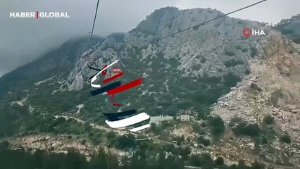 Antalya'da teleferik faciası: Mahsur kalan vatandaşlar o anları sosyal medyada paylaştı