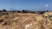 İsrail ordusu Han Yunus'ta bulunan bir mezarlığı buldozerlerle talan etti
