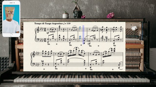 LE TANGO DES SELFIES (pour piano solo avec partition en direct) TAKING SELFIES TANGO (for piano solo with live sheet music)