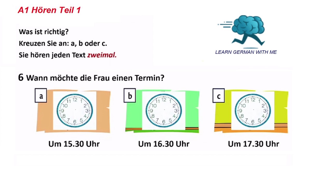 Deutsch Goethe A1 Hören mit Lösungen | 1