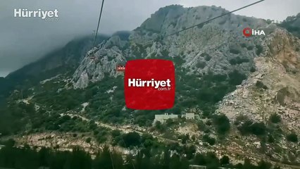 Teleferikte mahsur kalan vatandaşlar o anları sosyal medyada paylaştı