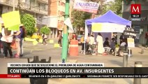 Vecinos de la alcaldía Benito Juárez llevan cuatro días bloqueando la avenida Insurgentes