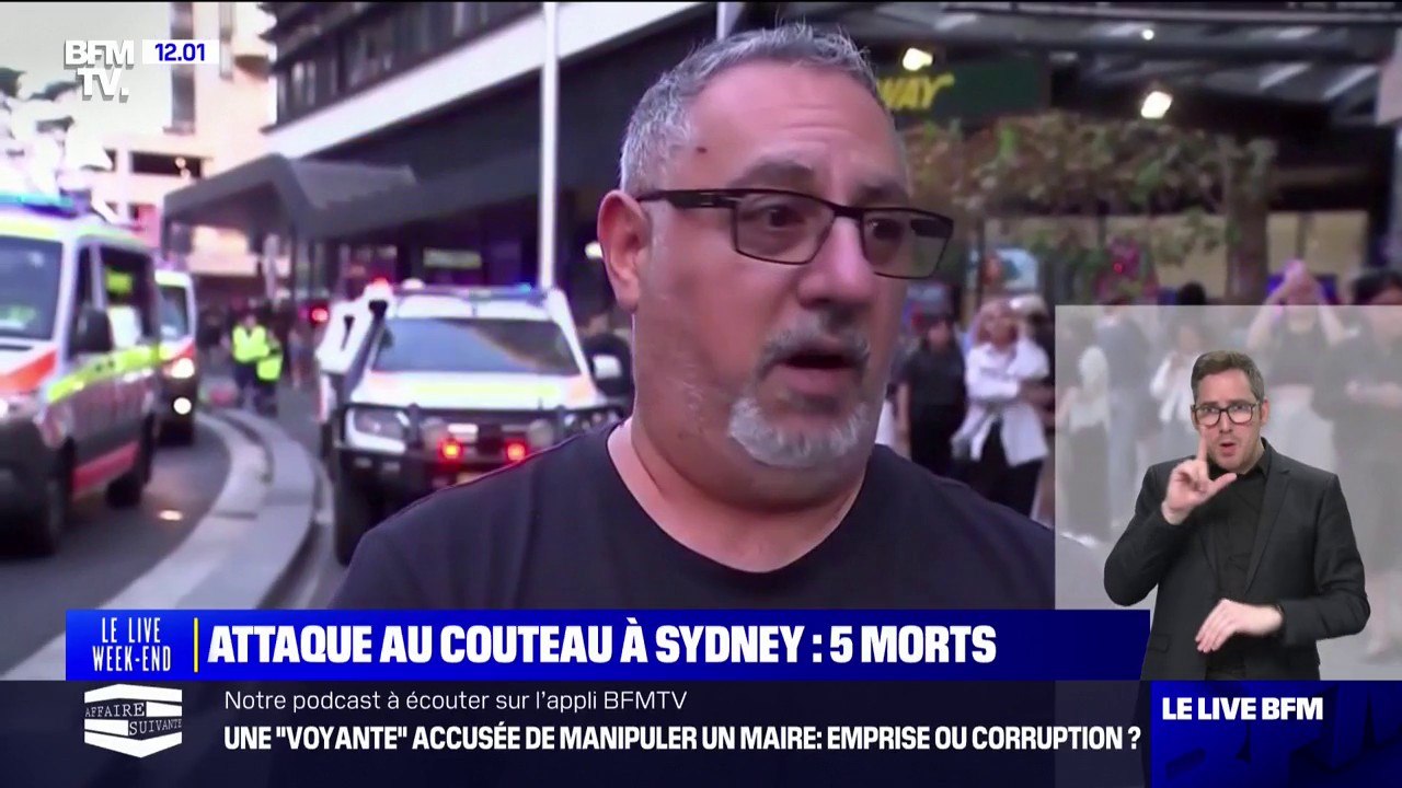 "Il montait l'escalator avec un gros couteau dans la main": des témoins de l'attaque au couteau qui a fait 5 morts à Sydney racontent