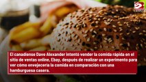 Hombre intenta vender una hamburguesa hecha hace seis años