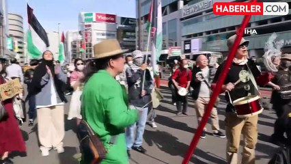 Japonya'da Filistin'e destek gösterisi