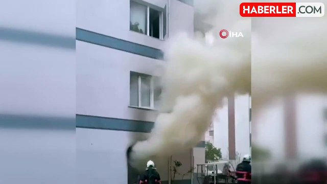 Apartman dairesinde korkutan yangın
