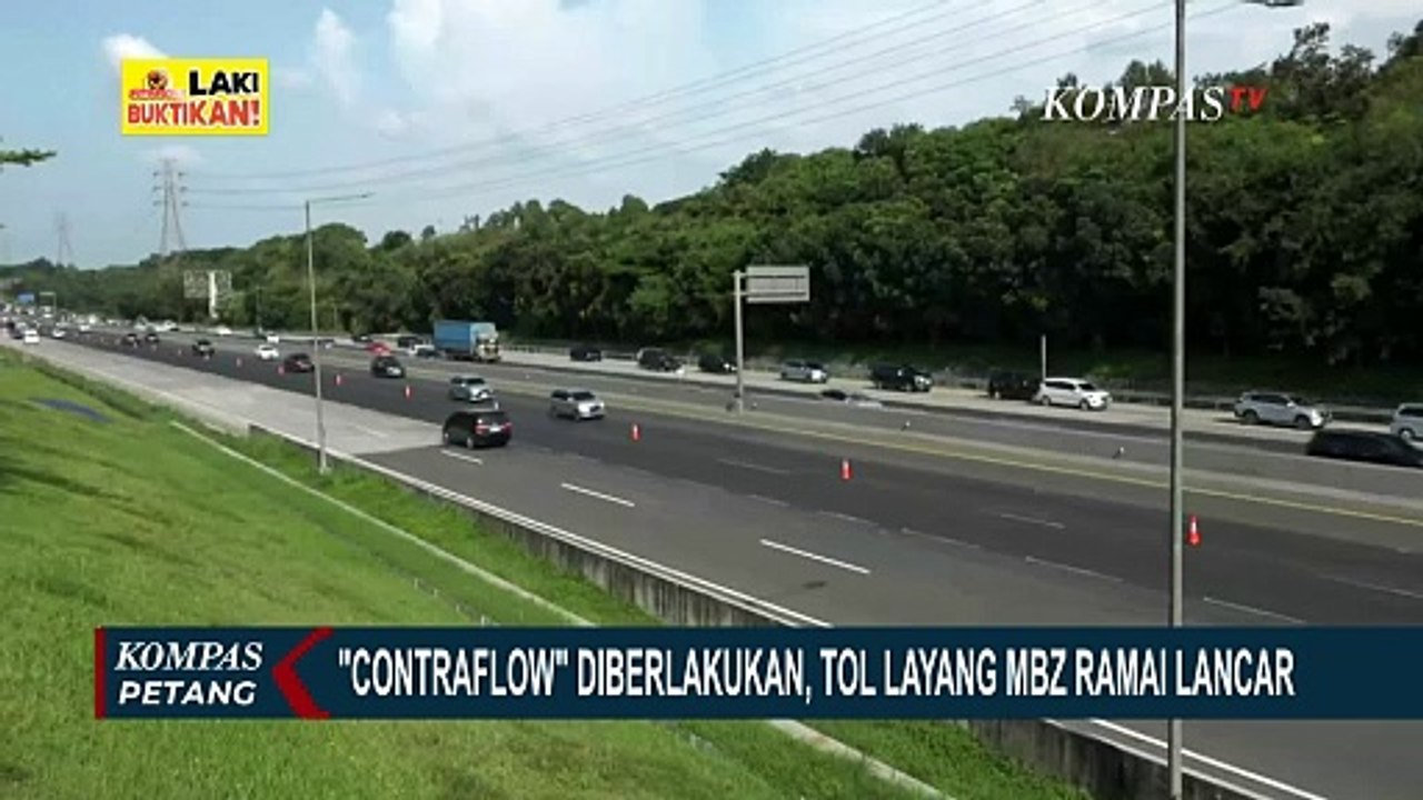 'Contraflow' Diberlakukan, Jalan Tol MBZ ke Arah Jakarta Terpantau Ramai Lancar
