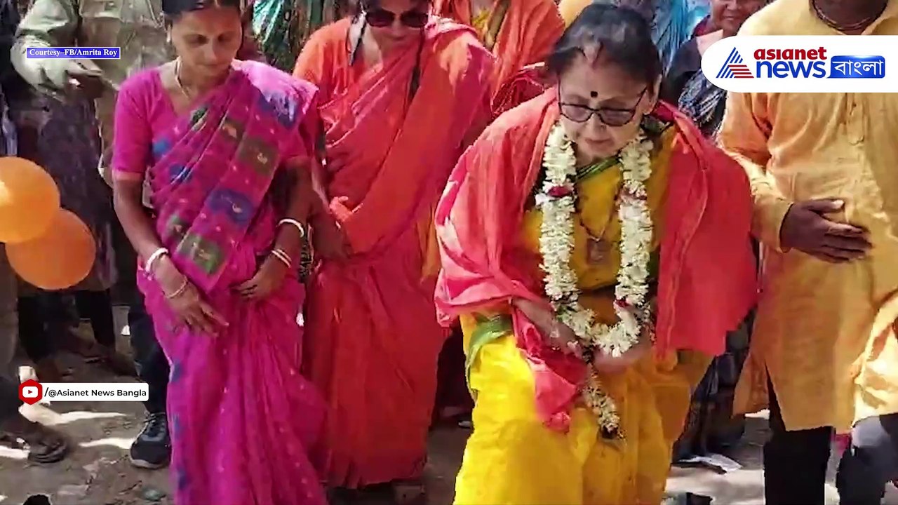 তীব্র গরমেও জোরদার প্রচার অমৃতা রায়ের