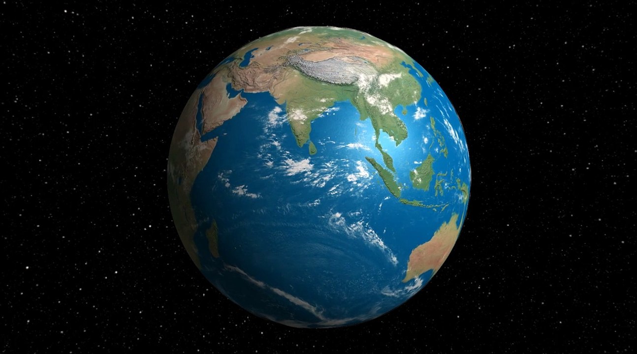 Rotation de la planète Terre HD