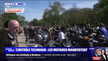 Contrôle technique obligatoire: manifestation des motards à Paris