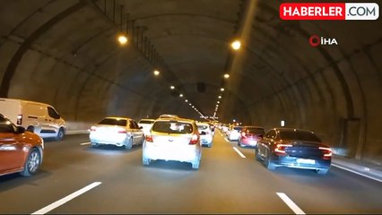 Kuzey Marmara Otoyolu'ndaki kaza trafiği felç etti