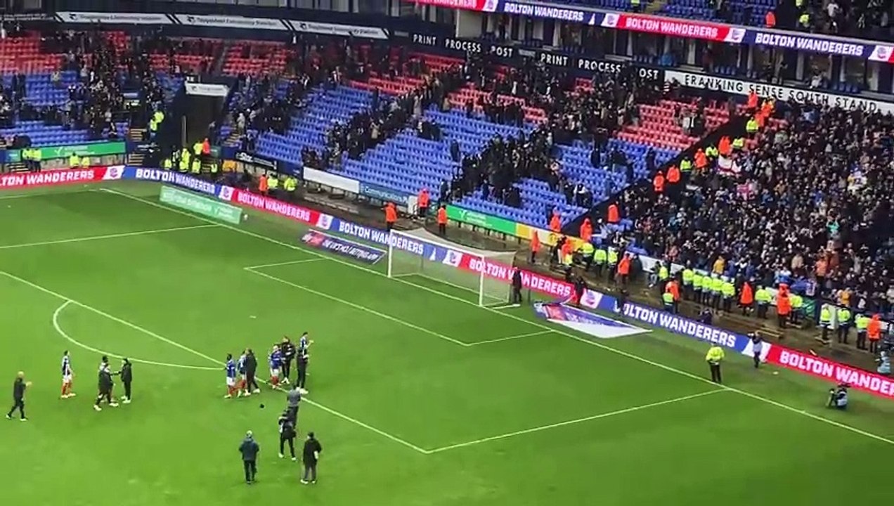 Pompey fans salute their players after Bolton Wanderers showdown