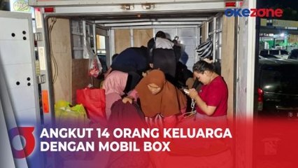 Nekat! Pria Ini Boyong 14 Orang Keluarga Mudik Pakai Mobil Box